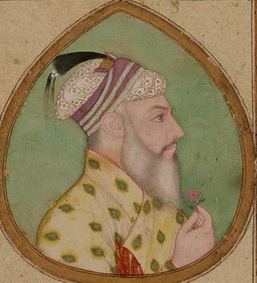 Detail van een portret  van Shah Jahan, 17e eeuw, geschenk van Charles Lang Freer, National Museum of Asian Art