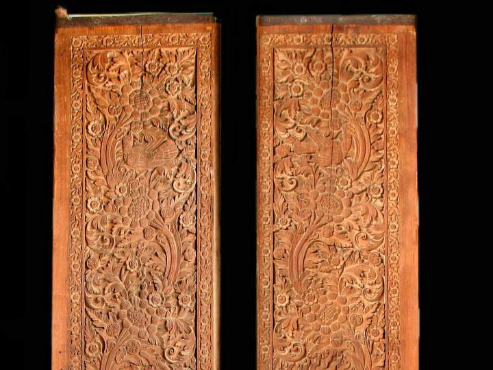 Doors to the ruined palace of Badung. Denpasar, Badung, circa 1800-1850, wood. Collection Nationaal Museum van Wereldculturen